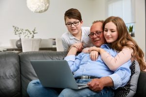 father with kids